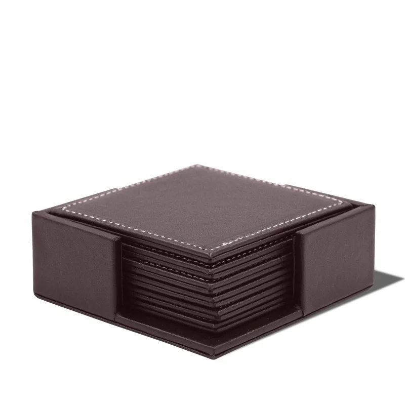 Leather Desk Pad - 6 teile/satz Business Leder Untersetzer Wärmedämmung