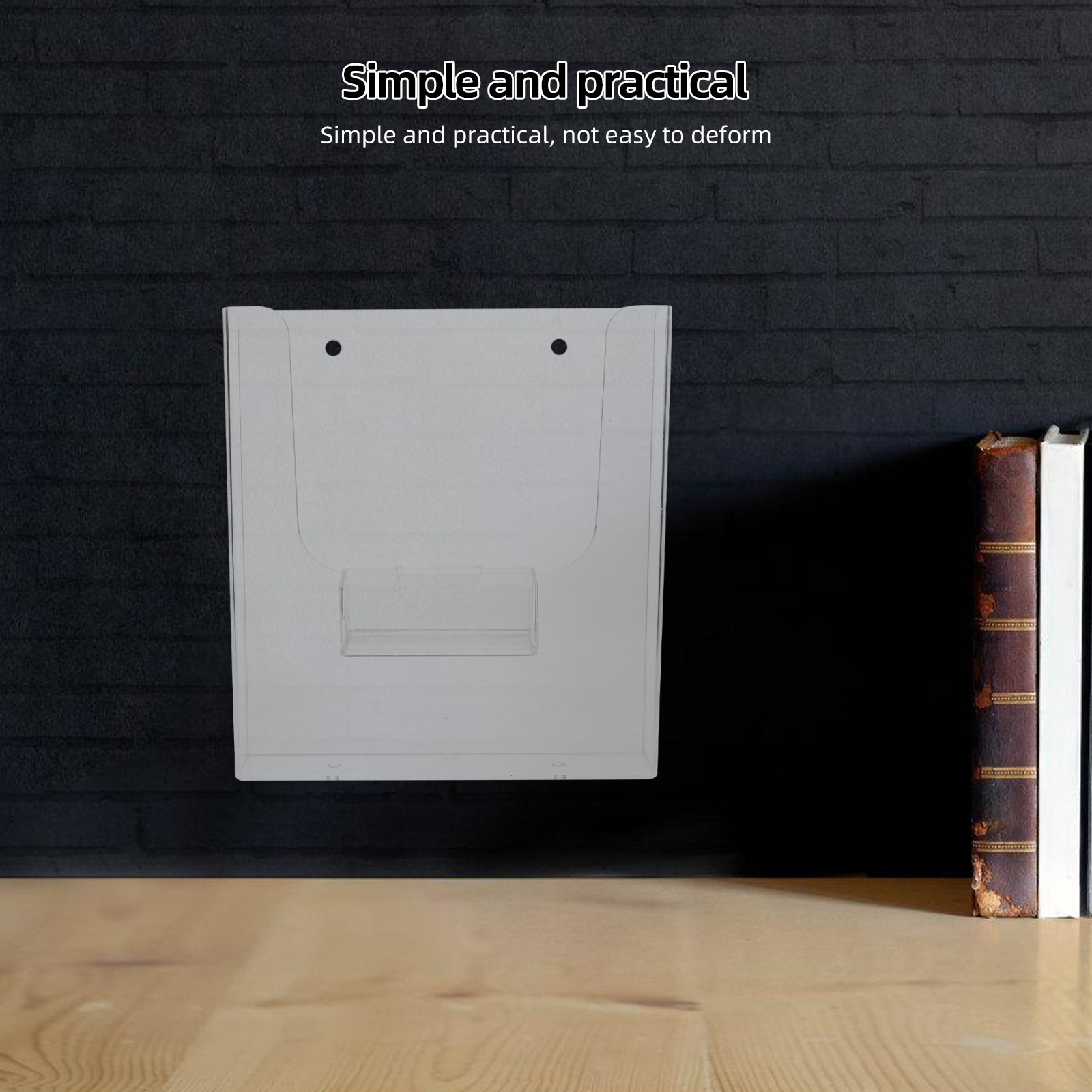 Magazine Holder Rack - Acryl-A4-Aktenhalter, Wandmontage, Zeitschriften-Organizer, Dokumentenständer, transparenter Papierhalter,