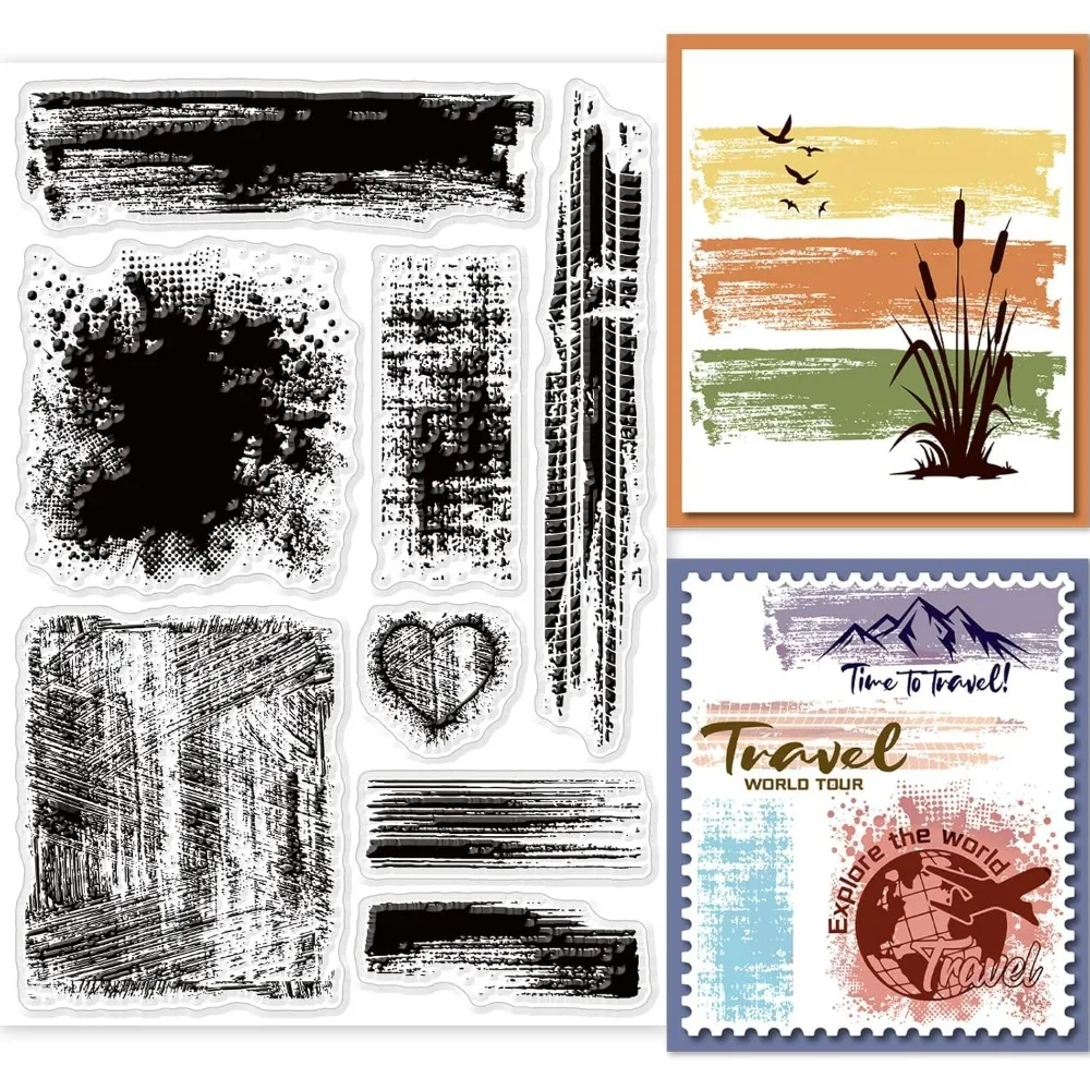 Rubber Date Stamp - 1 Stück Stain Hintergrund Klare Stempel