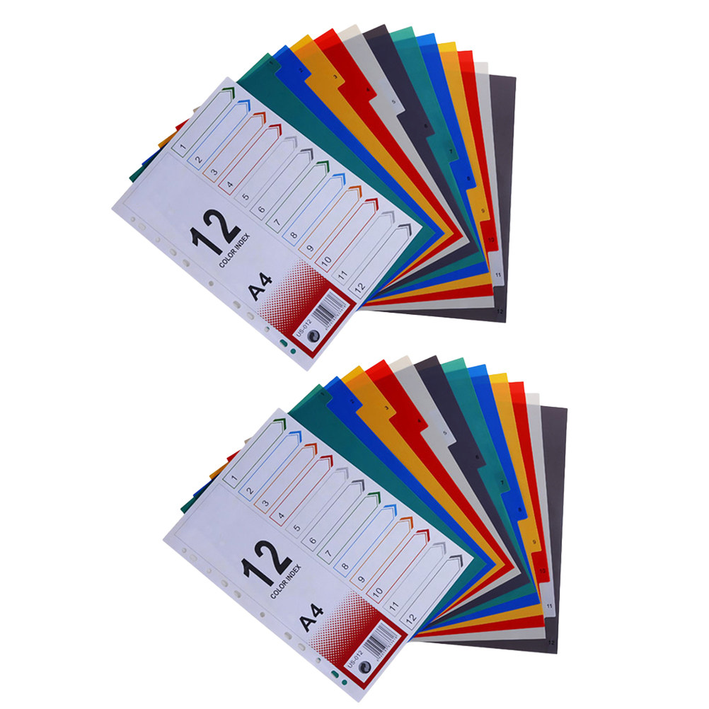 Tab Divider A4 - 2 Stück Registerblätter, extra breite Trennblätter