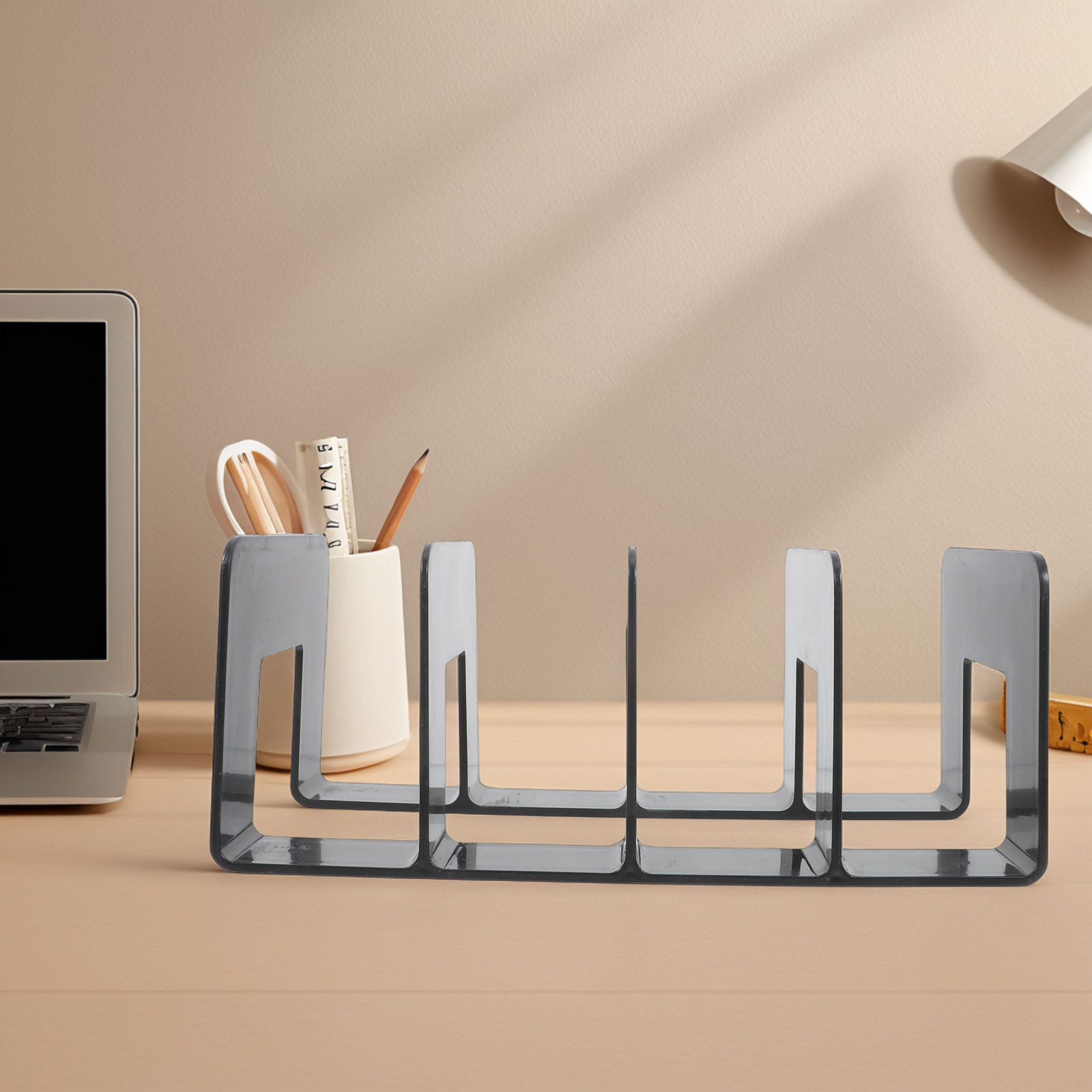 Magazine Holder Rack - Mehrfach unterteilter Desktop-Buch-Organizer für Büro, Zuhause,