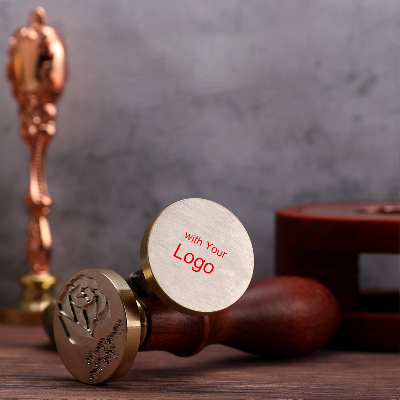 Wax Seal Stamp Set - Benutzerdefinierter Siegelwachsstempelkopf mit Ihrem Logo, personalisiertes