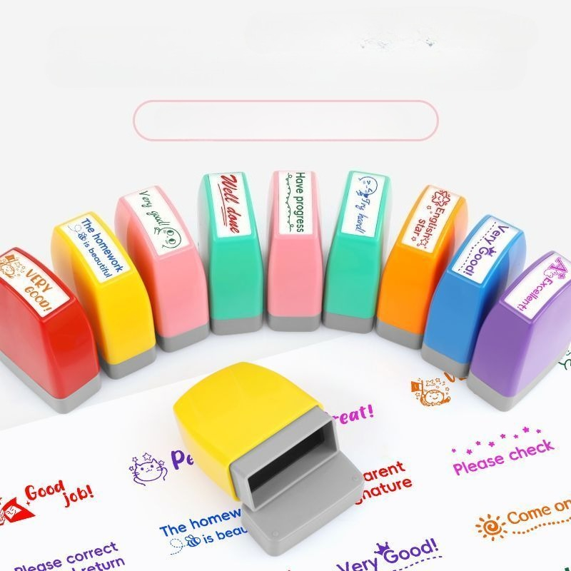 5 Stück Stempel, farbenfrohe E – Rubber Date Stamp Bewertung und Preis